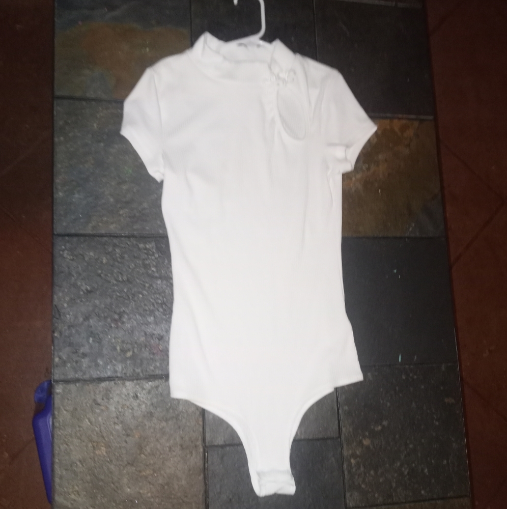Smoke & Mirror White Bodysuit